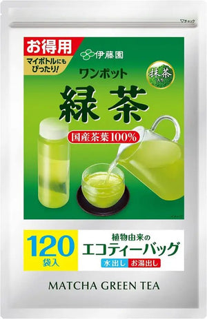 Ito En One - Pot Matcha Green Tea 120 Bags - Large Capacity Tea Pack - Matcha Green Tea