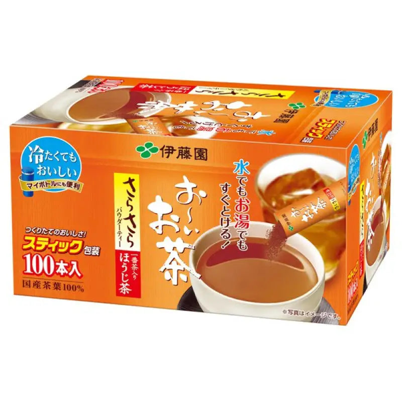 Ito En Roasted Green Tea Powder 100 Sticks - Japanese Powdered Food and Beverages