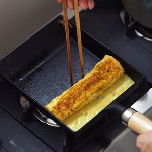 Iwachu Induction Nambu Cast Iron Tamagoyaki Pan 18cm