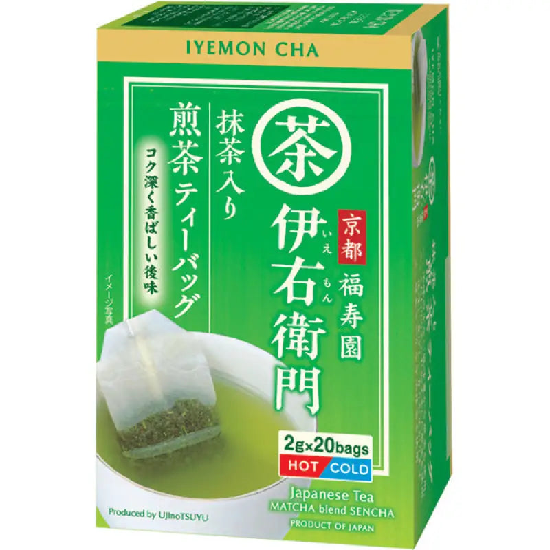 Iyemon Cha Matcha Blend Sencha Japanese Tea 20 Bags - For Hot And Cold Drink Food Beverages