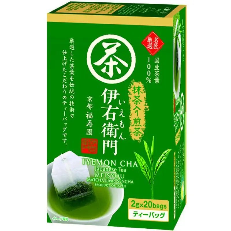 Iyemon Cha Meisyo Matcha Blend Sencha Japanese Tea 20 Bags - Japanese Tea With Matcha Taste