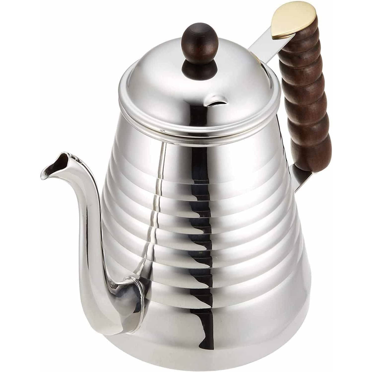 Kalita SSW Hand Drip Gooseneck Kettle (Stainless Steel Pour Over Coffee Pot) 1L