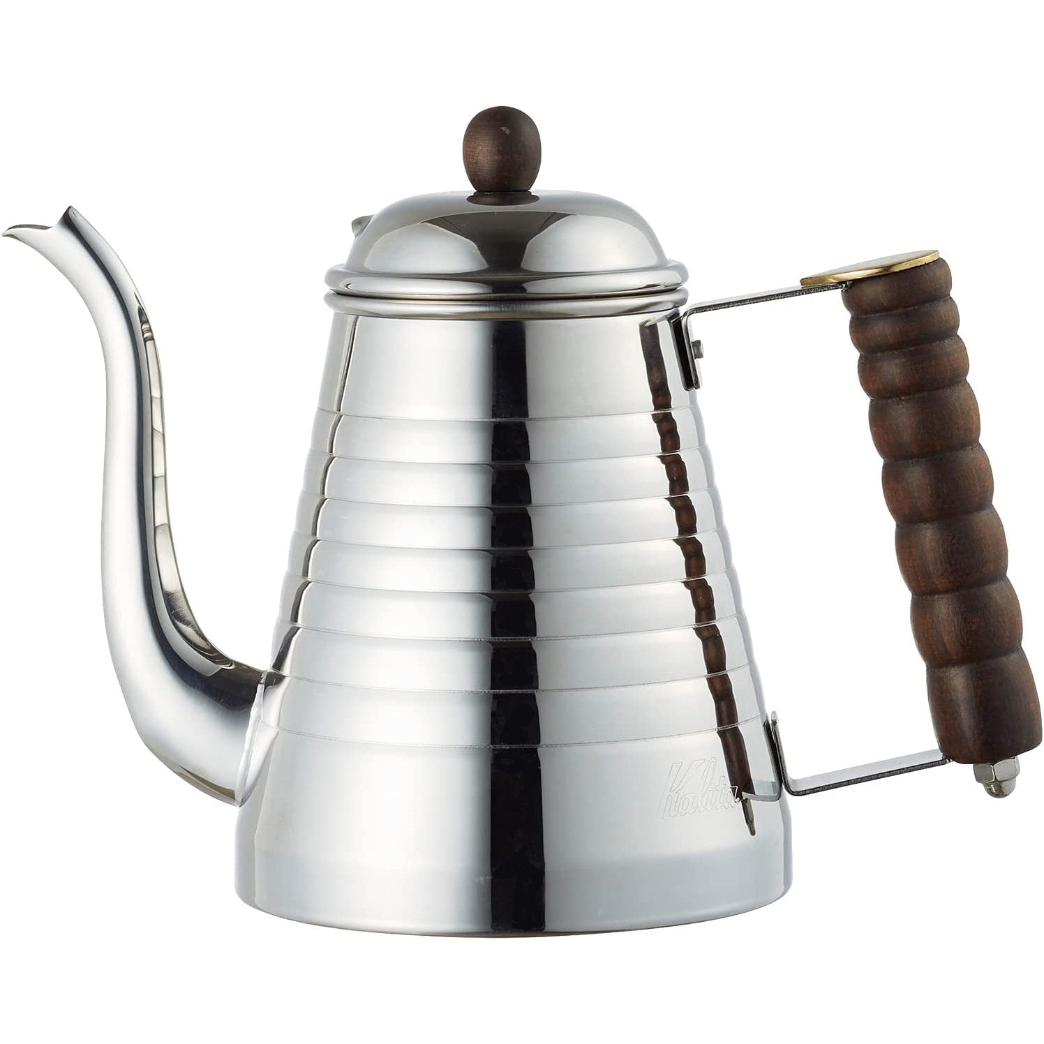 Kalita SSW Hand Drip Gooseneck Kettle (Stainless Steel Pour Over Coffee Pot) 1L