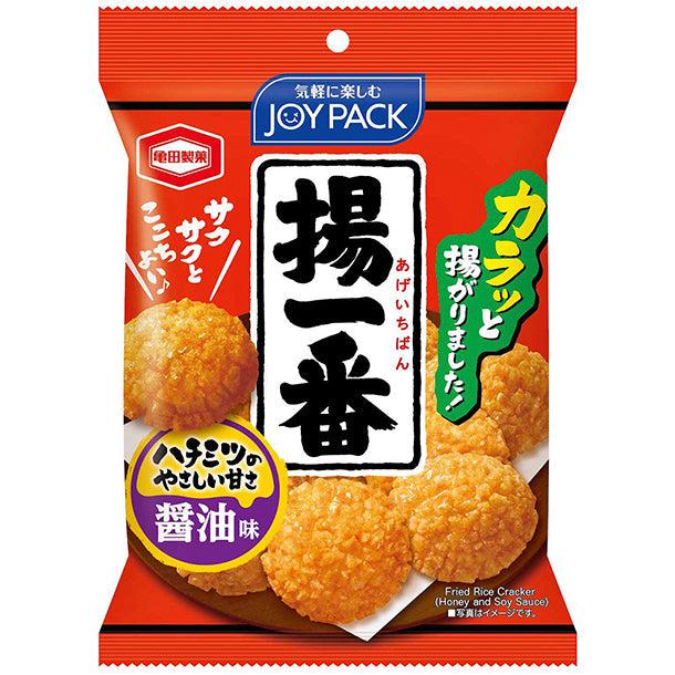 Kameda Age Ichiban Honey and Soy Sauce Fried Rice Cracker 76g (Pack of 3)