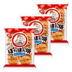 Kameda Auntie's Potapota Yaki Senbei Rice Crackers 20 pcs. (Pack of 3)