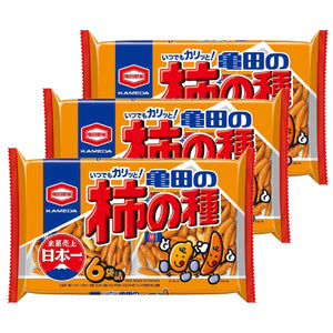 Kameda Kakinotane Snack Rice Crackers with Peanuts (Pack of 3)