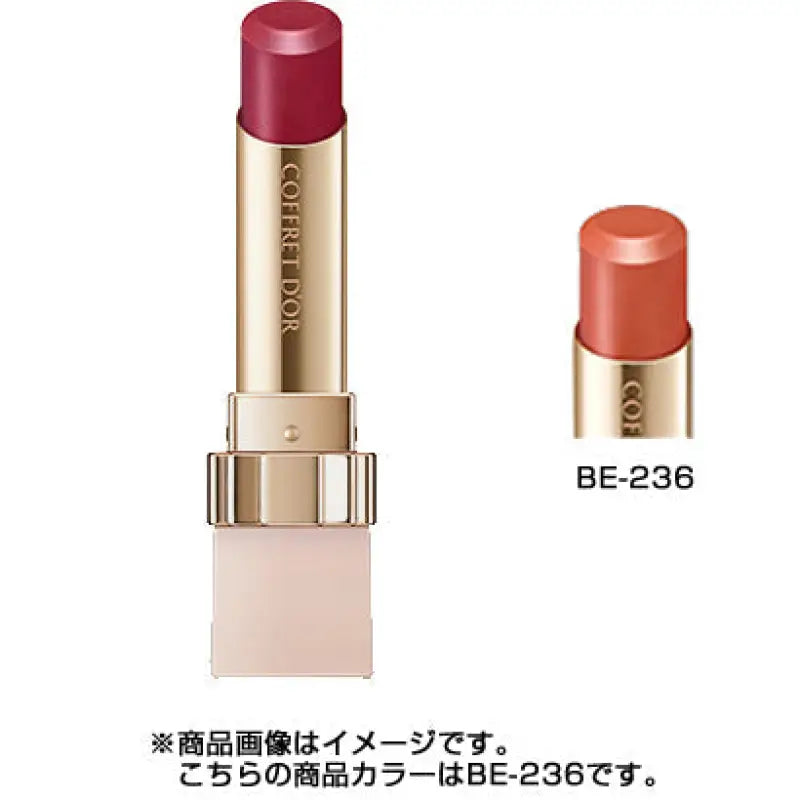 Kanebo Coffret Doll Purely Stay Rouge Be - 236 Cool Beige 3.9g - Moisturizing Lip Gloss Makeup