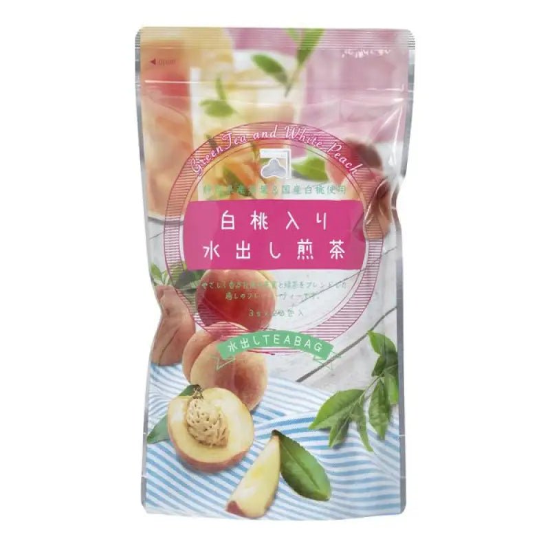 Kanematsu Water - Drained Green Tea With White Peach Tea 20 Bags - Natural Peach Flavor