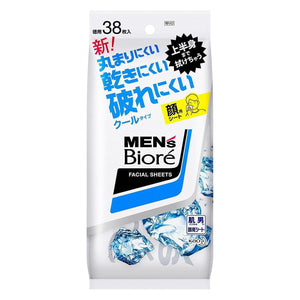 Kao Men's Bioré Facial Sheet Cool 38 Sheets