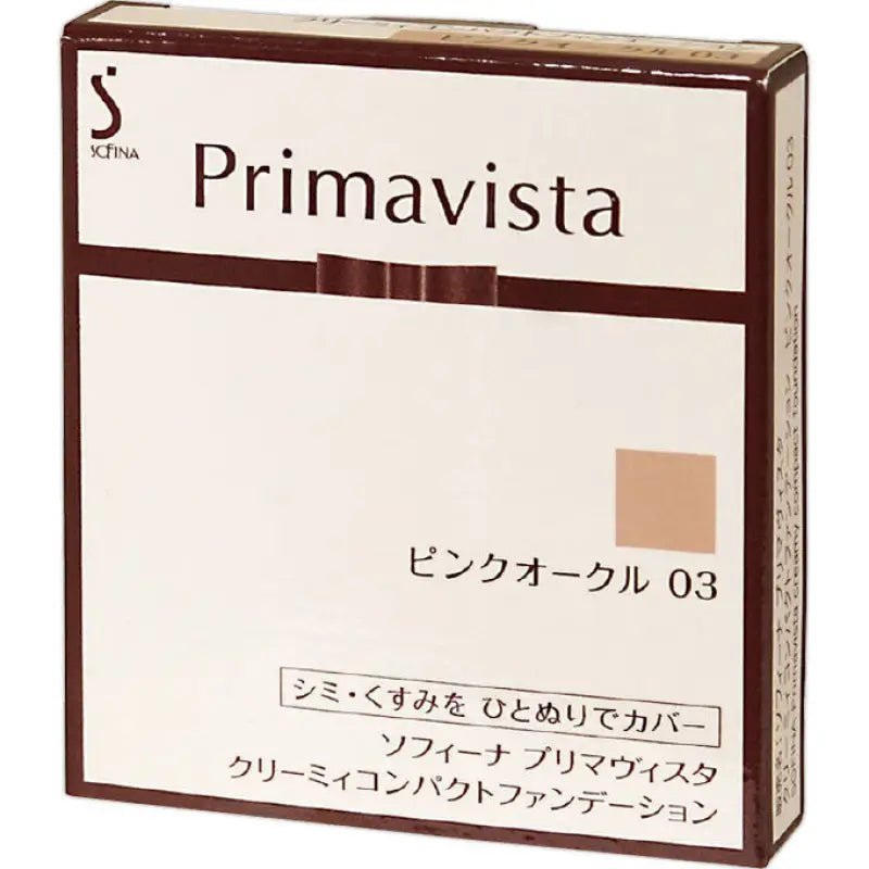 Kao Sofina Primavista Creamy Compact Foundation Pink Ochre 03 [refill] - Makeup Foundation