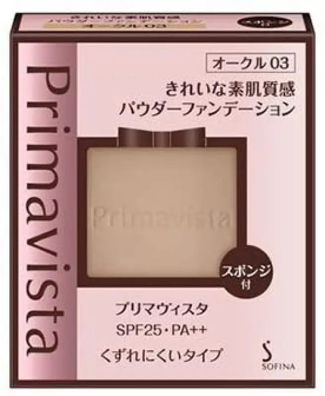 Kao Sofina Primavista Long Keep UV Powder Foundation Pink Ocher 01 SPF25 PA + + 9g - Makeup