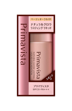 Kao Sofina Primavista Natural Glow Lasting Liquid Foundation 01 SPF31 PA+++ 30ml - Japan Foundation