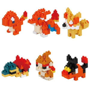 Kawada Nanoblock Mini Nano Pokemon Fire Type Nbmc_11S (Box) Pokemon Building Toys