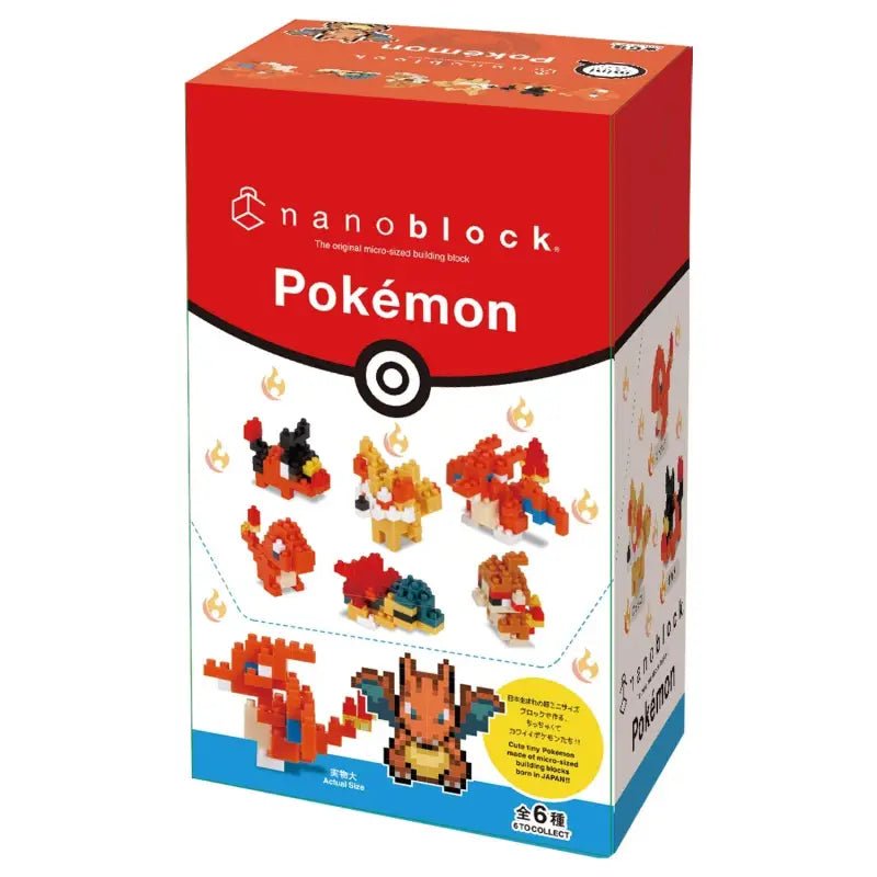 Kawada Nanoblock Mini Nano Pokemon Fire Type Nbmc_11S (Box) Pokemon Building Toys