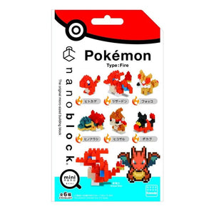 Kawada Nanoblock Mini Nano Pokemon Fire Type Nbmc_11S (Box) Pokemon Building Toys