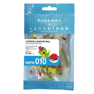 Kawada Nanoblock Pokemon Pokemon Caterpie & Monster Ball NBPM_010 Japanese Toy Building Block