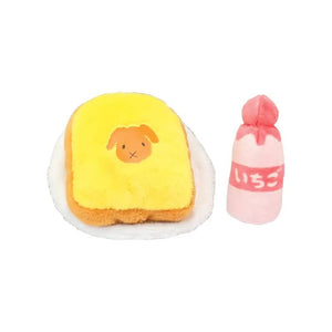 KAWADA Yf - 013 Yume Fuwa Town Plush Doll Bread & Strawberry Milk