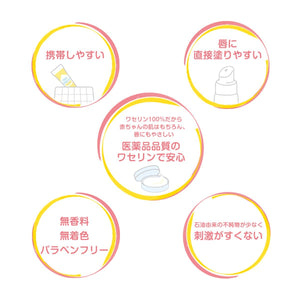 Kenei Pharmaceutical Moisturizing Baby Vaseline Lip Cream 10G Paraben Free Portable