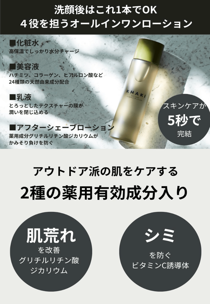 KHAKI Khaki Men's Skin Care, 3 - Piece Set, All - in - One Lotion (119 ml), Face Wash (100 g), Eye Cream (20 g)