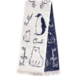 Eco de Cool Polar Bears & Penguins Cooling Neck Scarf in 16 x 90cm, lightweight scarf for kitchen and home use