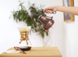 Kalita Copper Pot Pour Over Coffee Kettle in 900ml, sleek design