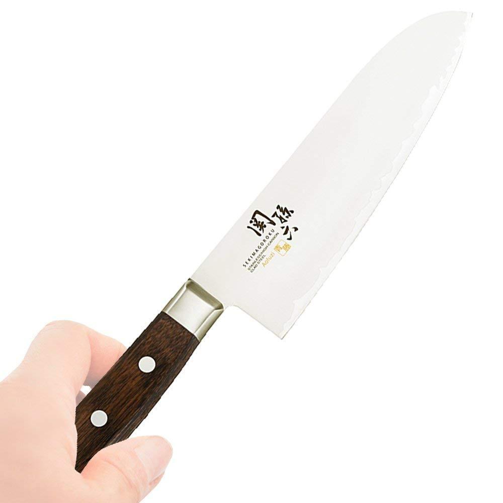 165mm KAI Seki Magoroku Santoku Knife featuring ergonomic handle designed for comfort and control