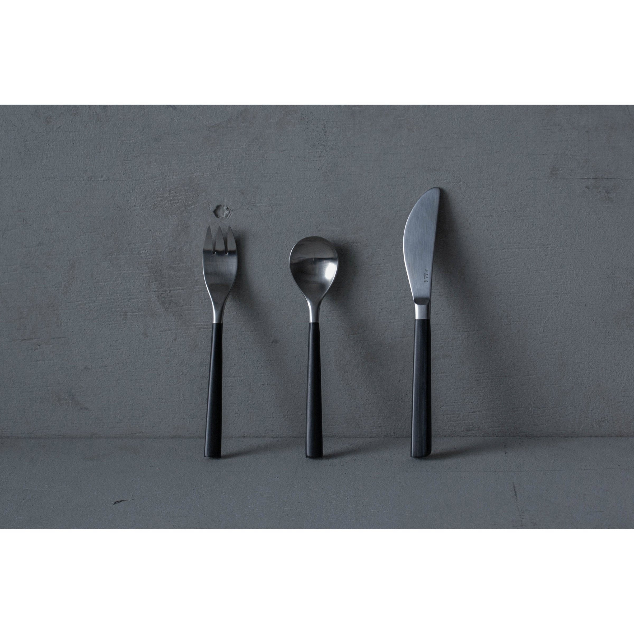 Sori Yanagi Dessert Knife 215mm with birch wood handle, perfect for cakes and light desserts