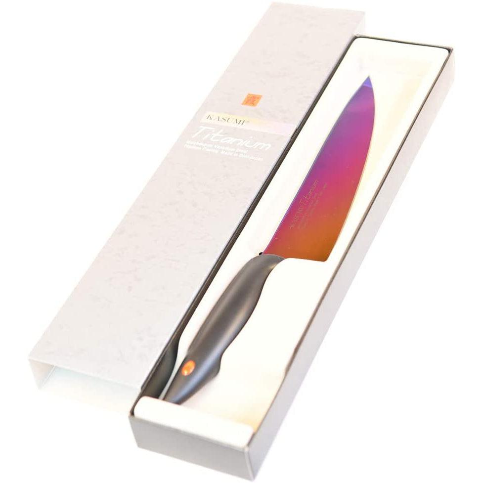 200 mm Sumikama Kasumi Titanium Kitchen Knife, opal-coated for stylish prep