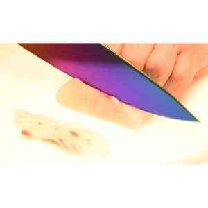 200 mm Sumikama Kasumi Knife with titanium coating, offering visual elegance to home cooks