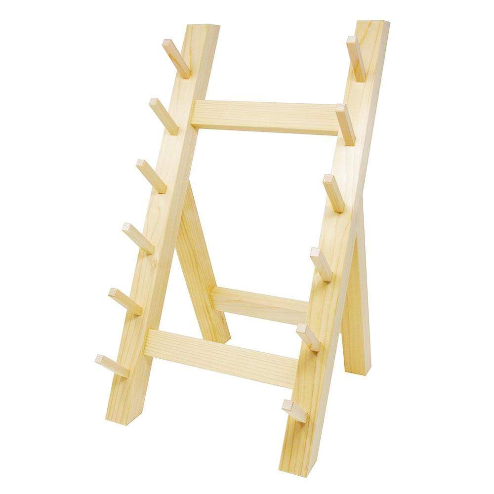 Yamacoh Katana-Style Wooden Knife Rack for 6 Knives, Japanese-inspired kitchen storage