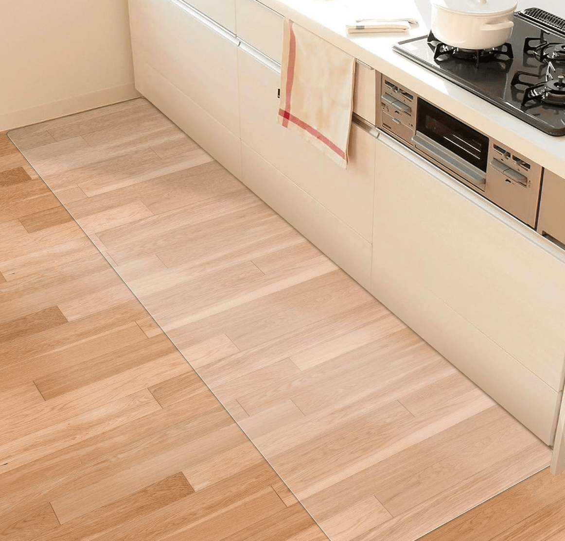 Kitchen mat, transparent PVC, 60 x 240 cm