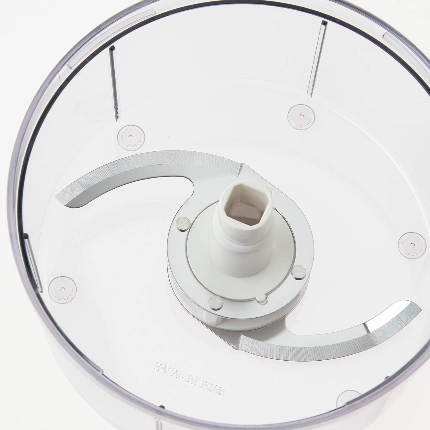 Close-up of Shimomura Manual Food Chopper showing spinning blade mechanism