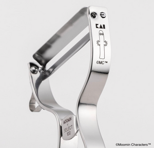 T‑Shaped Kai Moomin Peeler Silver, smooth stainless steel blade, designed for home cooks

