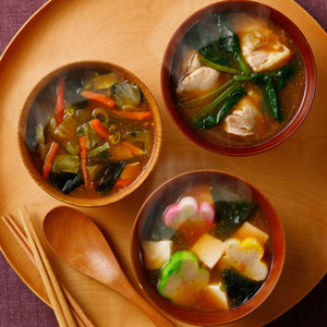 80mm Miso Soup Strainer With Wooden Muddler, compact tool designed for home cooking