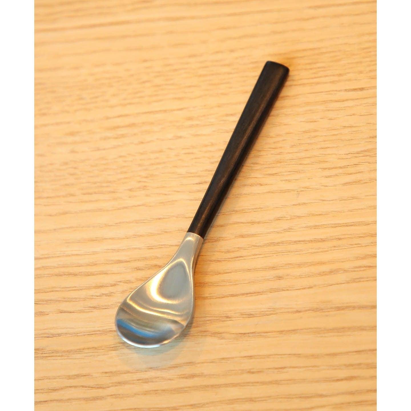 Sori Yanagi Coffee Spoon with birch wood handle offering a comfortable grip
