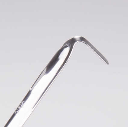 Stainless Steel Metal Soup Ladle, small size with straining holes, perfect for ramen and miso soup