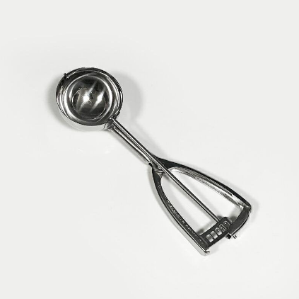 80ml Yukiwa Scoop in stainless steel offering effortless release for home cooks and baking use