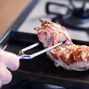 Wooden Handle Japanese Steak Knife & Carving Fork Set - YOYO JAPAN