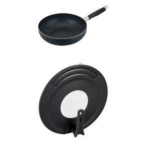 Saucepan-style view of Wahei Freiz Neoble Set 11-inch with glass lid, great for simmering and retaining moisture.