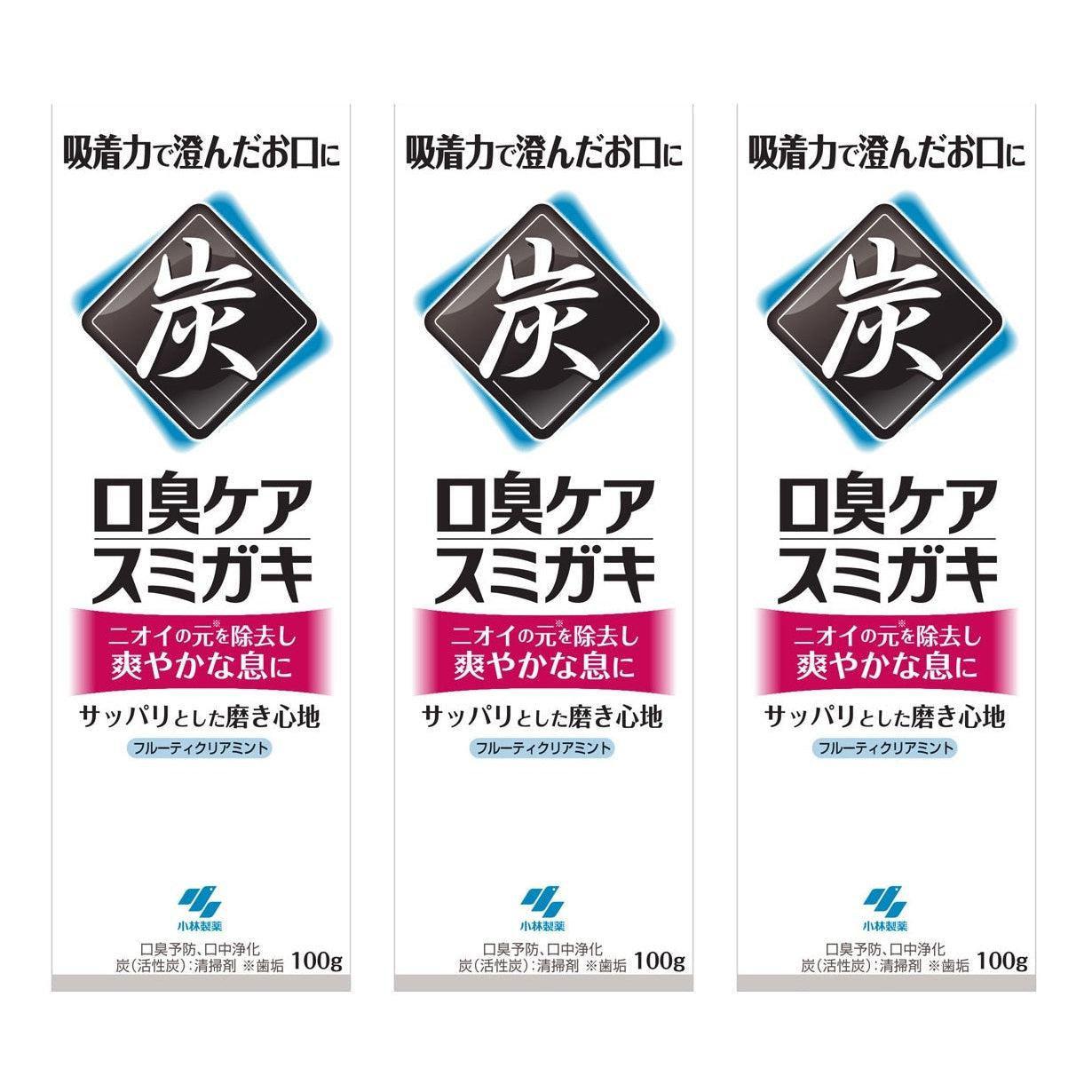 Kobayashi Sumigaki Charclean Japanese Charcoal Toothpaste (Pack of 3)