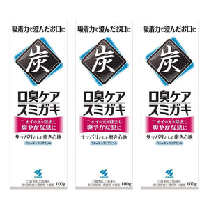 Kobayashi Sumigaki Charclean Japanese Charcoal Toothpaste (Pack of 3)