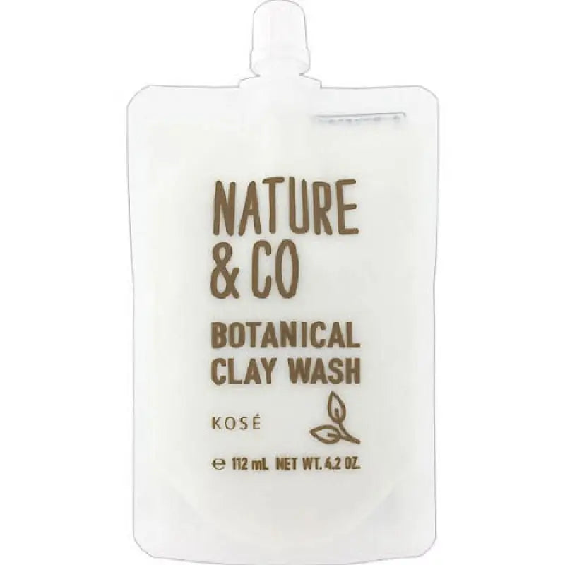 Kose Nature & Co Botanical Clay Wash For All Skin Type 112ml - Japanese Facial Cleanser Skincare