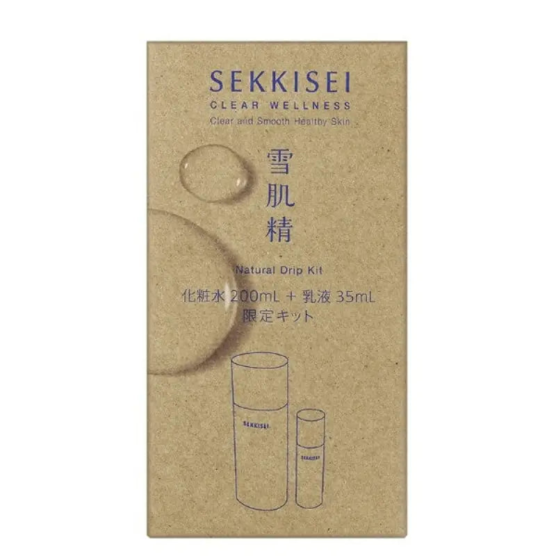Kose Sekkisei Clear Wellness Natural Drip Kit 2 Items - Moisturizing Lotion Japanese Skincare