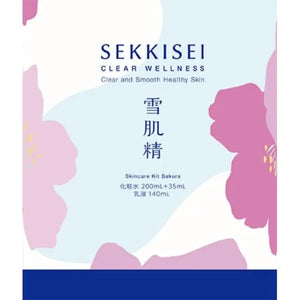 Kose Sekkisei Clear Wellness Skincare Kit Sakura 3 Items - Japanese