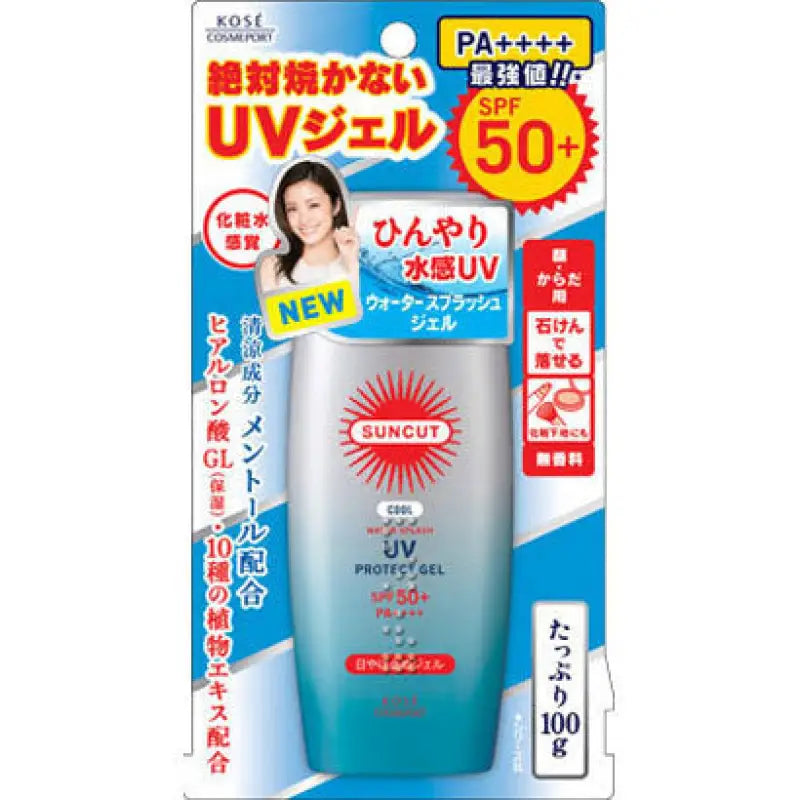 Kose Suncut Cool Water Splash UV Protect Gel SPF50 + PA + + + + 100g - Sunscreen For Body And Face Skincare