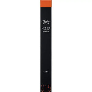 Kose Visee Avant Lip & Eye Color Pencil 015 Safflower 1.2g - Japanese Waterproof Liner Makeup