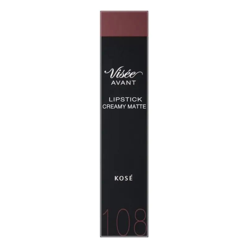 Kose Visee Avant Lipstick 108 Cocoa 3.5g - Japanese Creamy Matte Lipsticks Lips Makeup