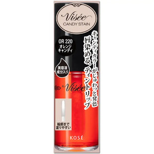 Kose Visee Riche Candy Stain Or220 Orange 7.5ml - Japanese Liquid Lip Gloss Makeup