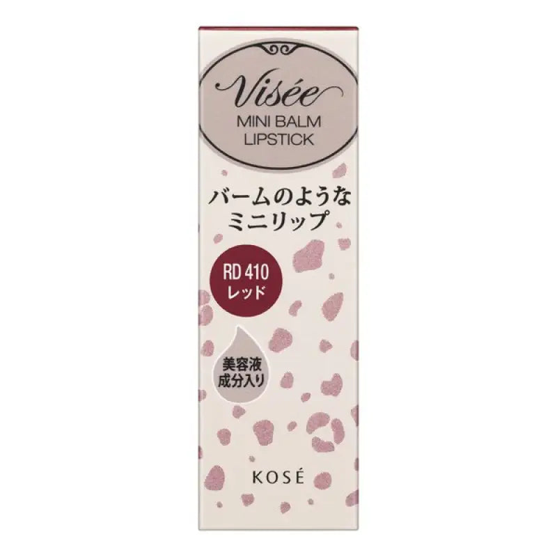 Kose Visee Riche Mini Balm Rd410 Red 2.1g - Japanese Moisturizing Lipstick Brands Makeup