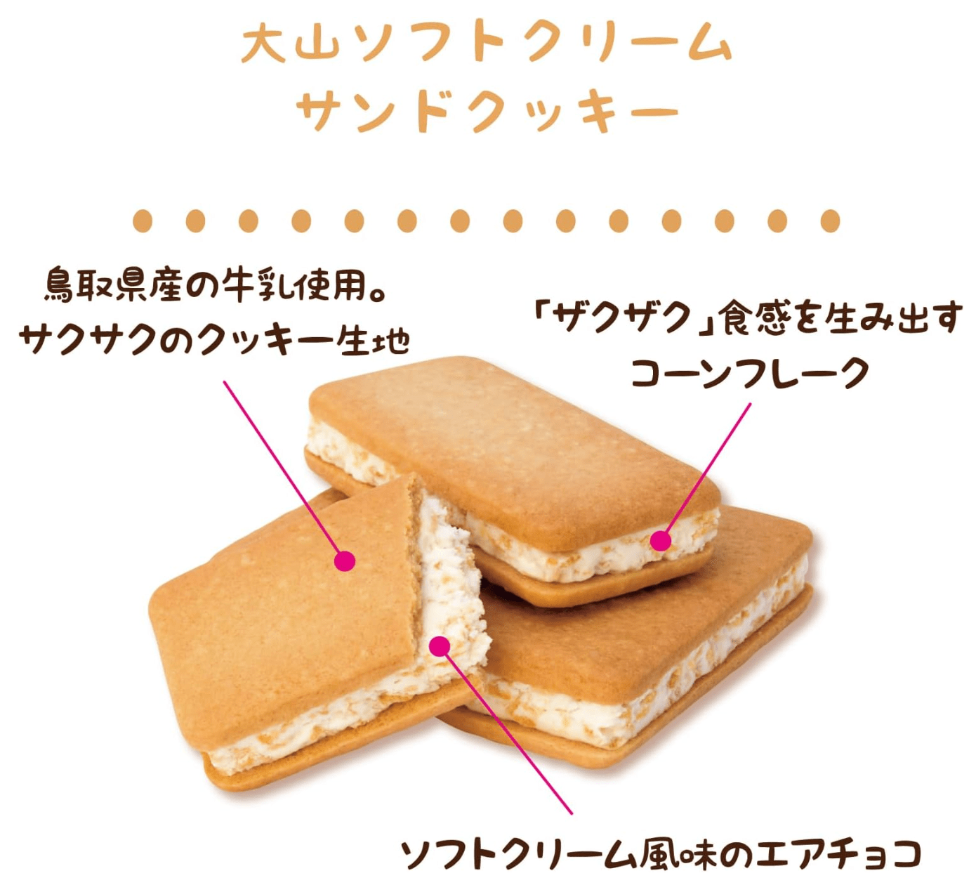 Kotobuki Seika Oyama Soft Cream Sand Cookies, 18 Pieces
